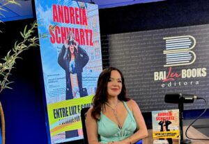Pré-lançamento da biografia de Andréia Schwartz movimenta Florianópolis e marca a volta da autora ao Brasil